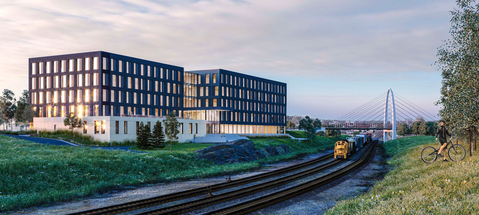 Rendering of the Catalyst Building on the University District Campus in Spokane